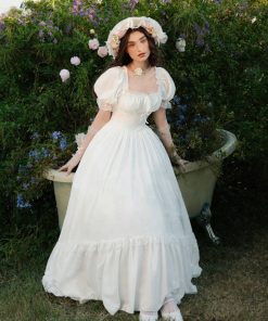 Vintage Puff Sleeve Cottagecore Dress