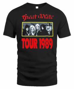 1989 Great White Hard Rock Band Tour Shirt