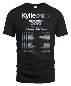 Kylie Minogue Tension World Tour 2025 Concert Fan Gift Merch Shirt