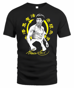 Bruce Lee Kung Fu Legends Jeet Kune Do Gung Fu Martial Arts Chinese Circle Signature Shirt